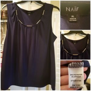 Embellished Navy Tank